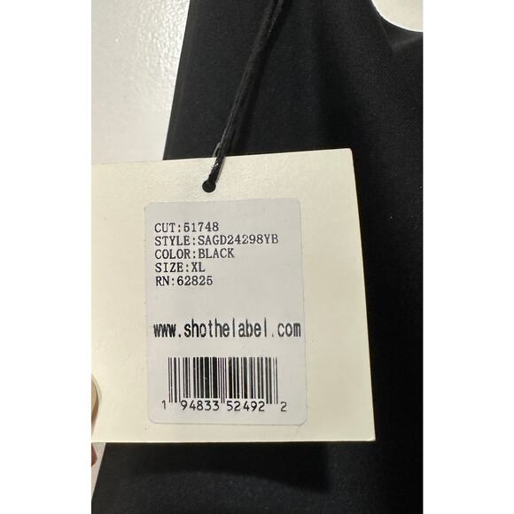 SHO by Tadashi Shoji Beaded Appliqué One-Shoulder Jumpsuit Size XL NWT - Picture 9 of 16